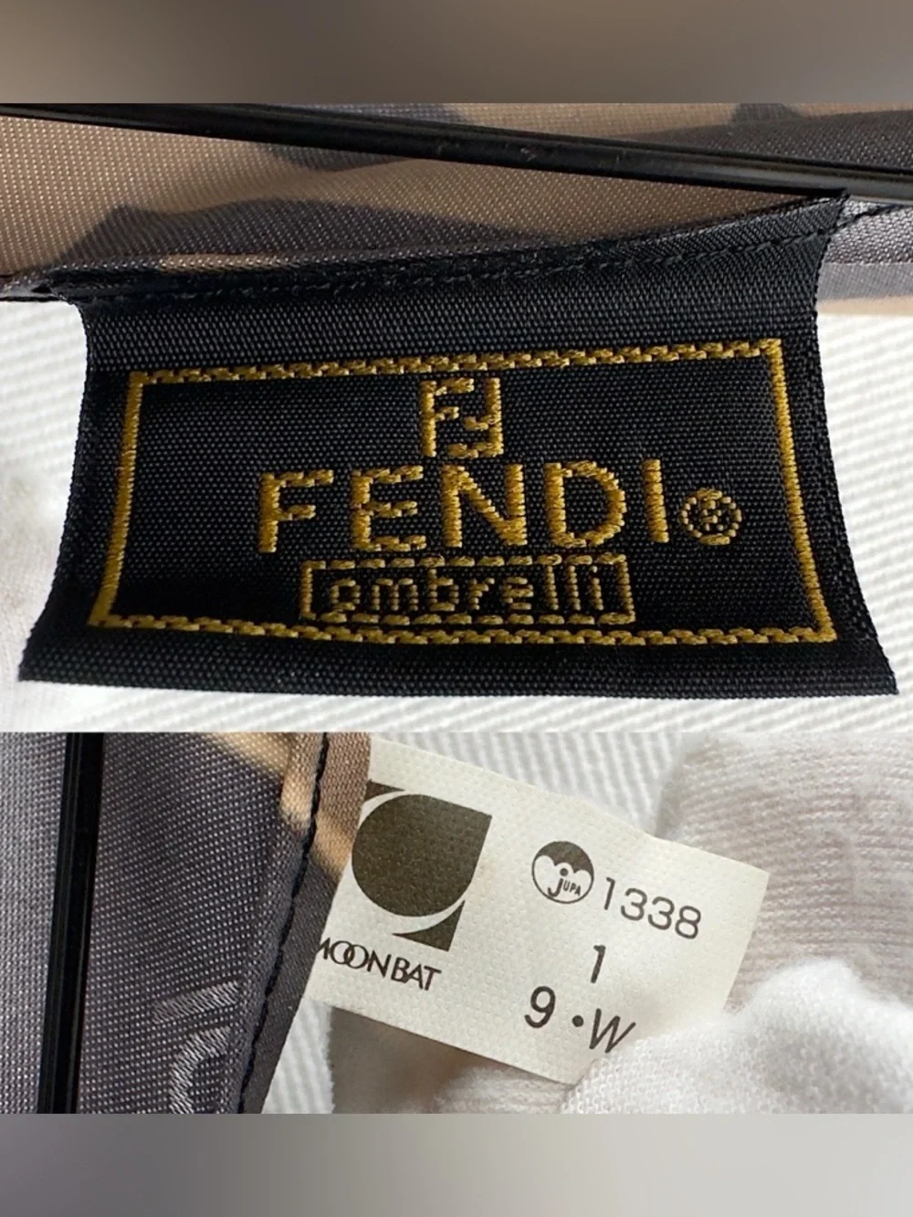 ✨Authentic FENDI Vintage FF Zucca Monogram Nylon Compact Umbrella Brown - Picture 15 of 15